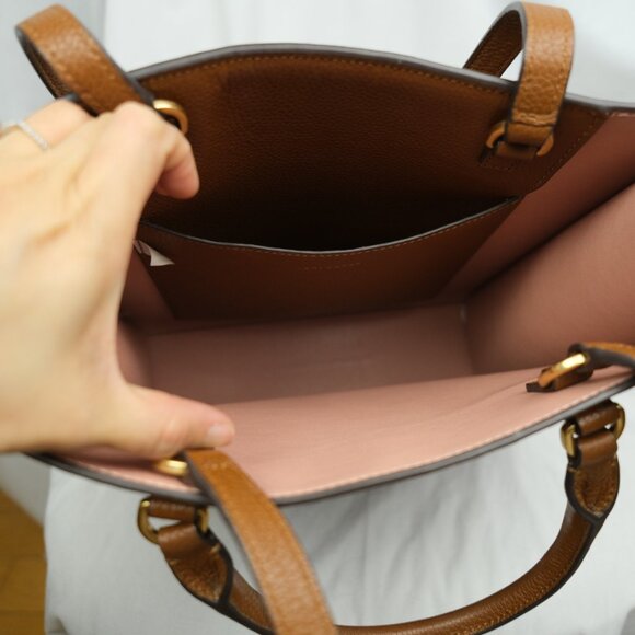 Tory Burch Women's Blake Pebbled Leather Shopping Tote Shoulder Bag - Picture 5 of 9